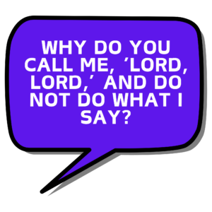 Why do you call me, ‘Lord, Lord,’ and do not do what I say?